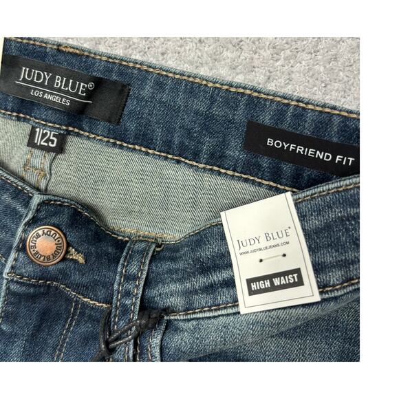 Judy Blue Women's Blue High Waist Boyfriend Jeans Size 1 NWT #65058 - Picture 3 of 3